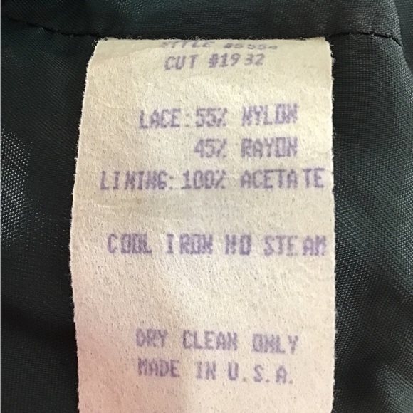 Chalet By Bari Protas Vintage Green Lace Dress Size 5/6 - Picture 2 of 16